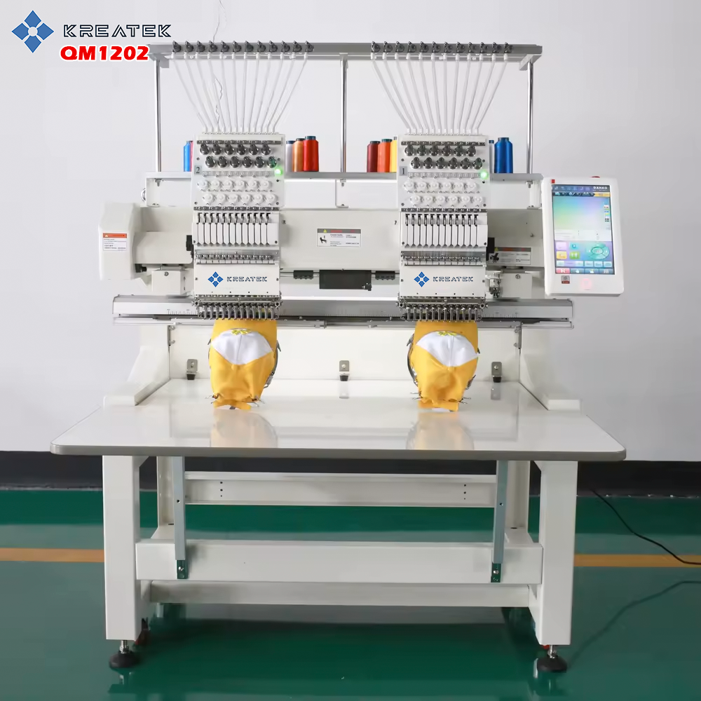 Kreatek QM 1202, 2 head industrial embroiderymachine