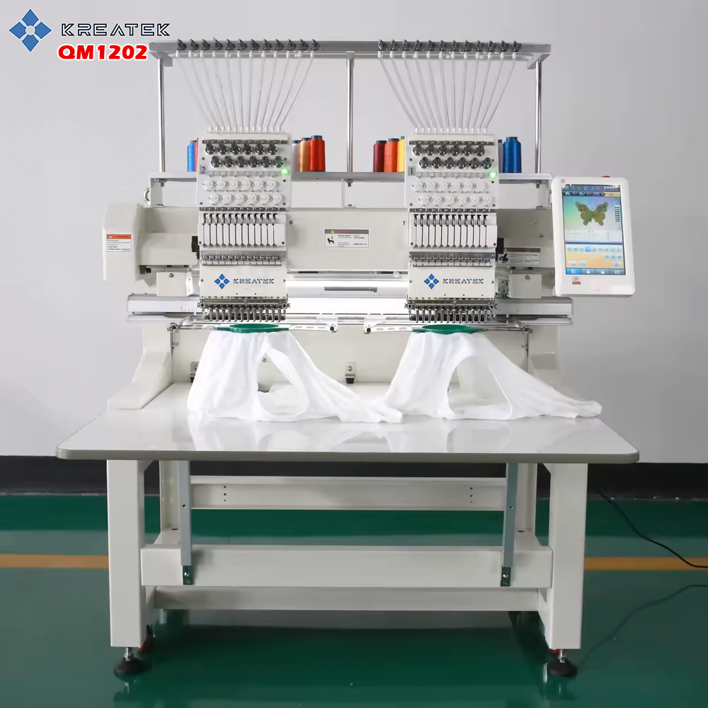 Kreatek QM 1202, 2 head industrial embroiderymachine