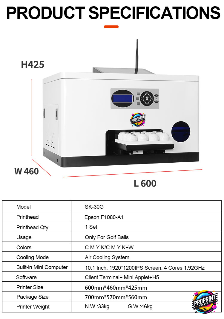 SK-30G Golfball  UV printer