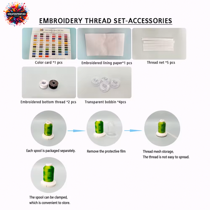 Nice set of embroiderythread, 63 pcs.