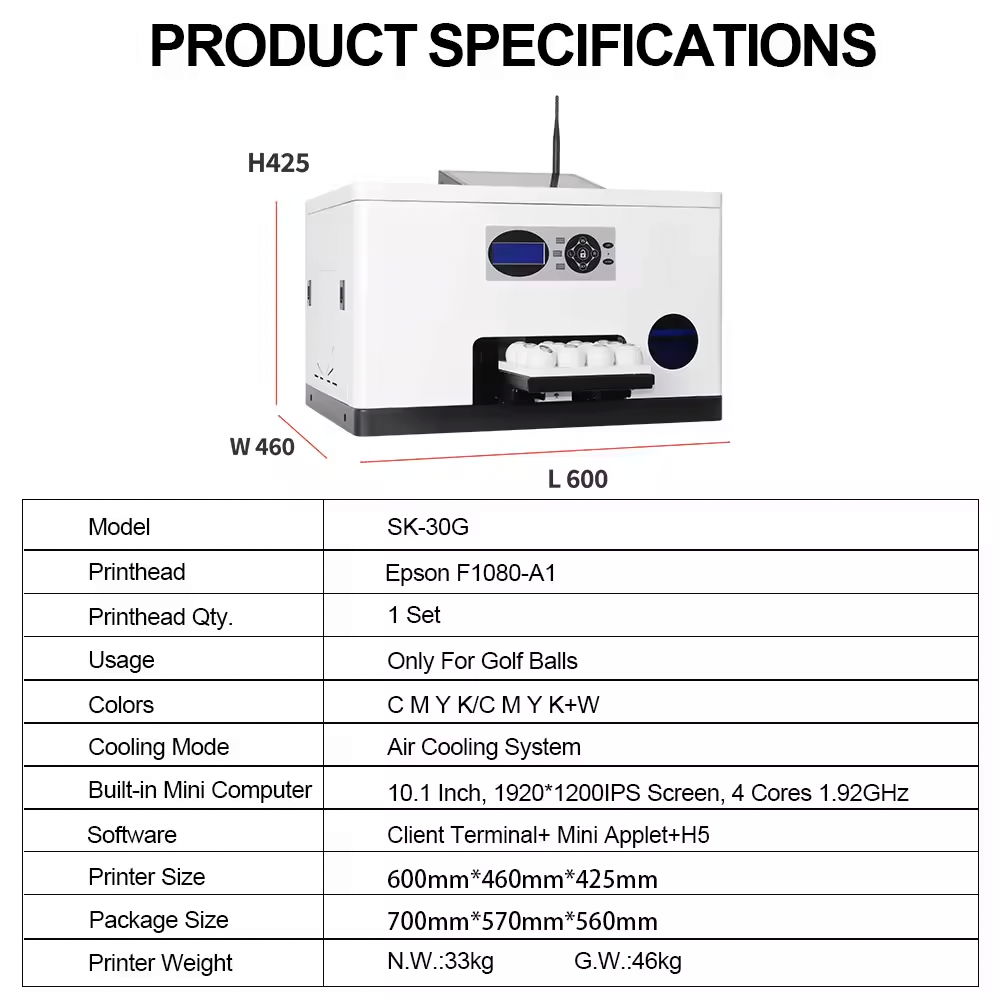 SK-30G Golfball  UV printer